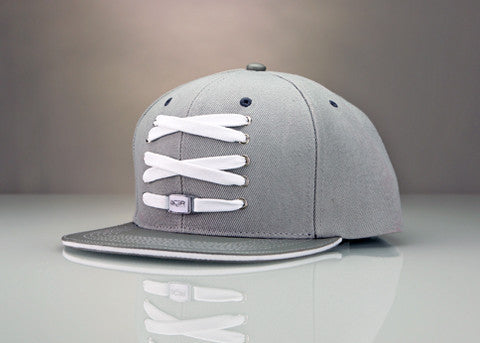 Cool Grey Leather Snapback